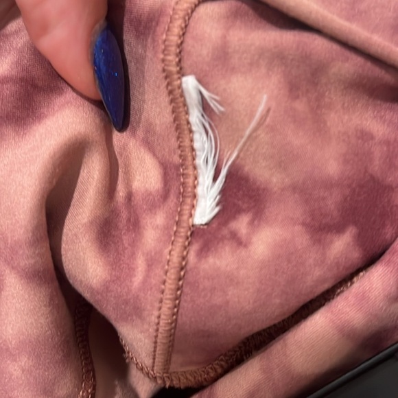 Athleta Salutation Stash Pocket 7/8 Printed Tight Leggings S tie dye pink mauve - Picture 6 of 7